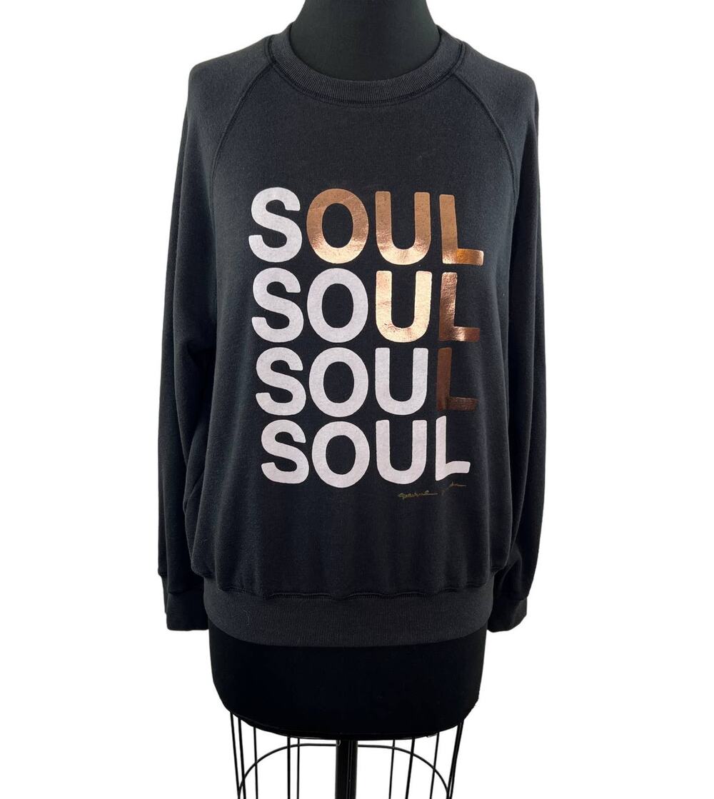 Spiritual Gangster Black/Gold Old-School Crewneck Sweatshirt Pullover Cotton L